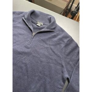 Phenix 1/4 Zip Sweater XL Navy Blue Excellent 100% Cashmere Pullover